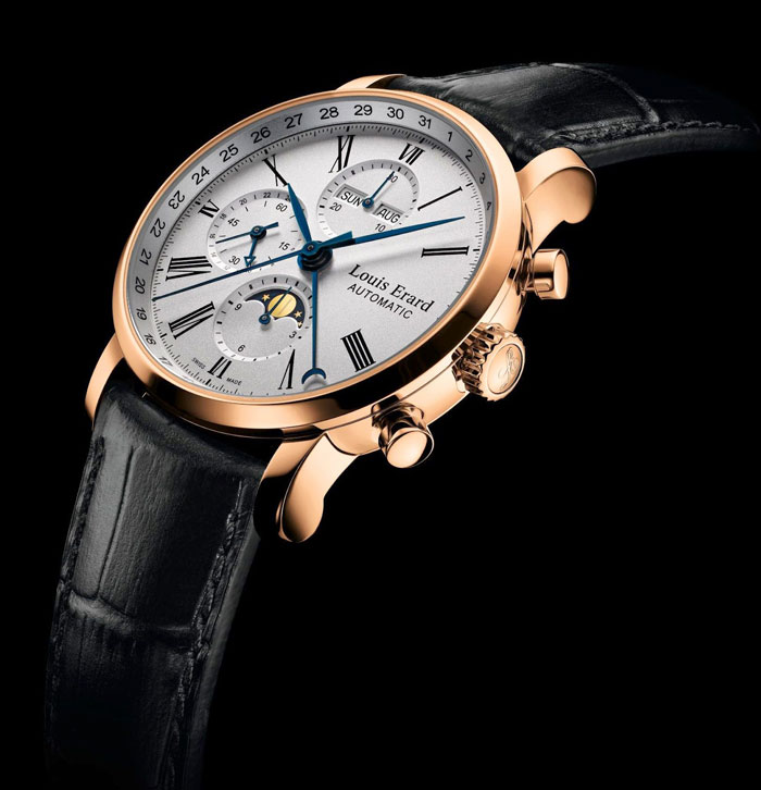 Часы Excellence Chronograph Moon Phase 24 Hours Gold от Louis Erard