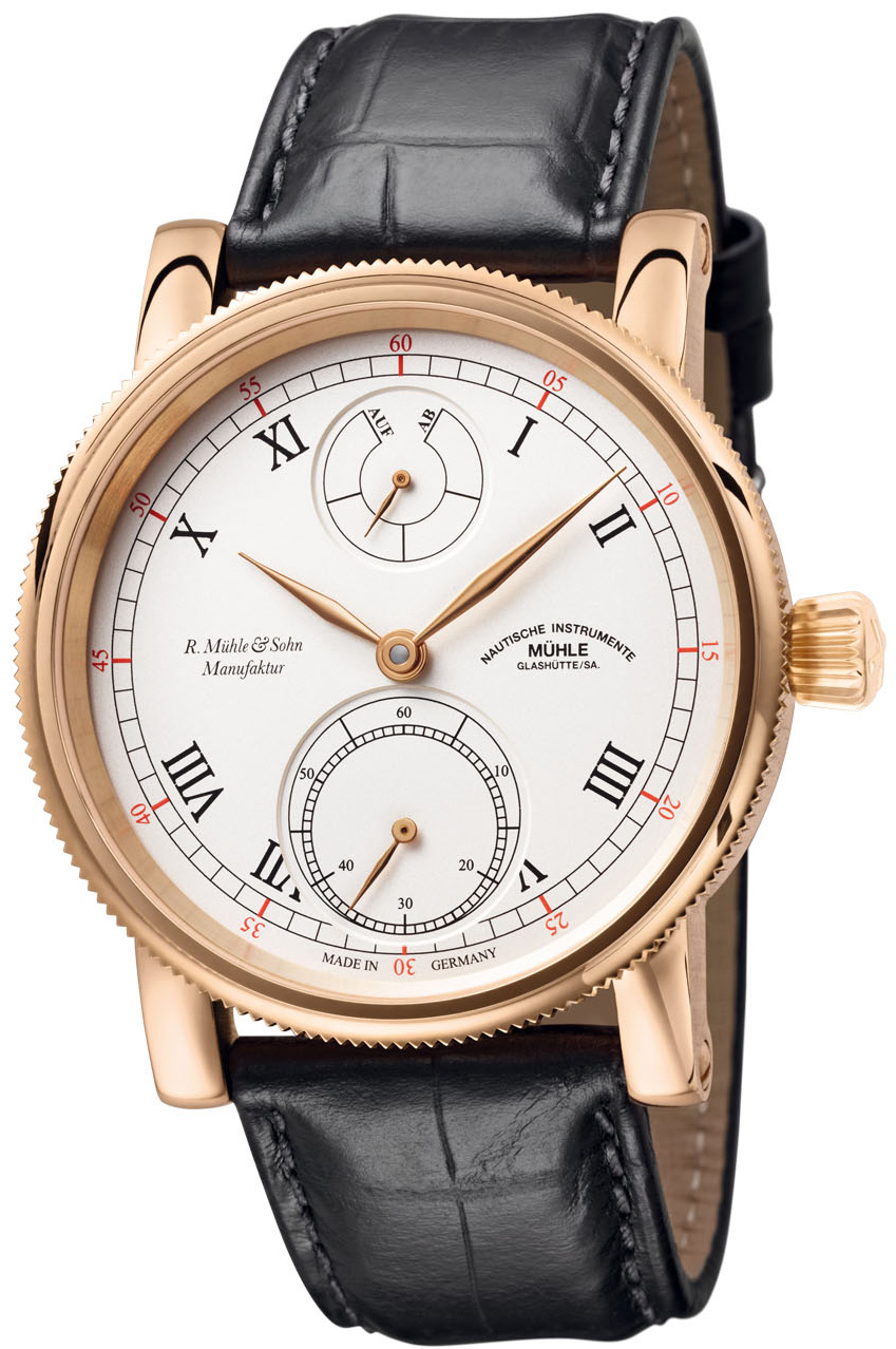 Часы Mühle-Glashütte: Robert Mühle Auf/Ab Gold
