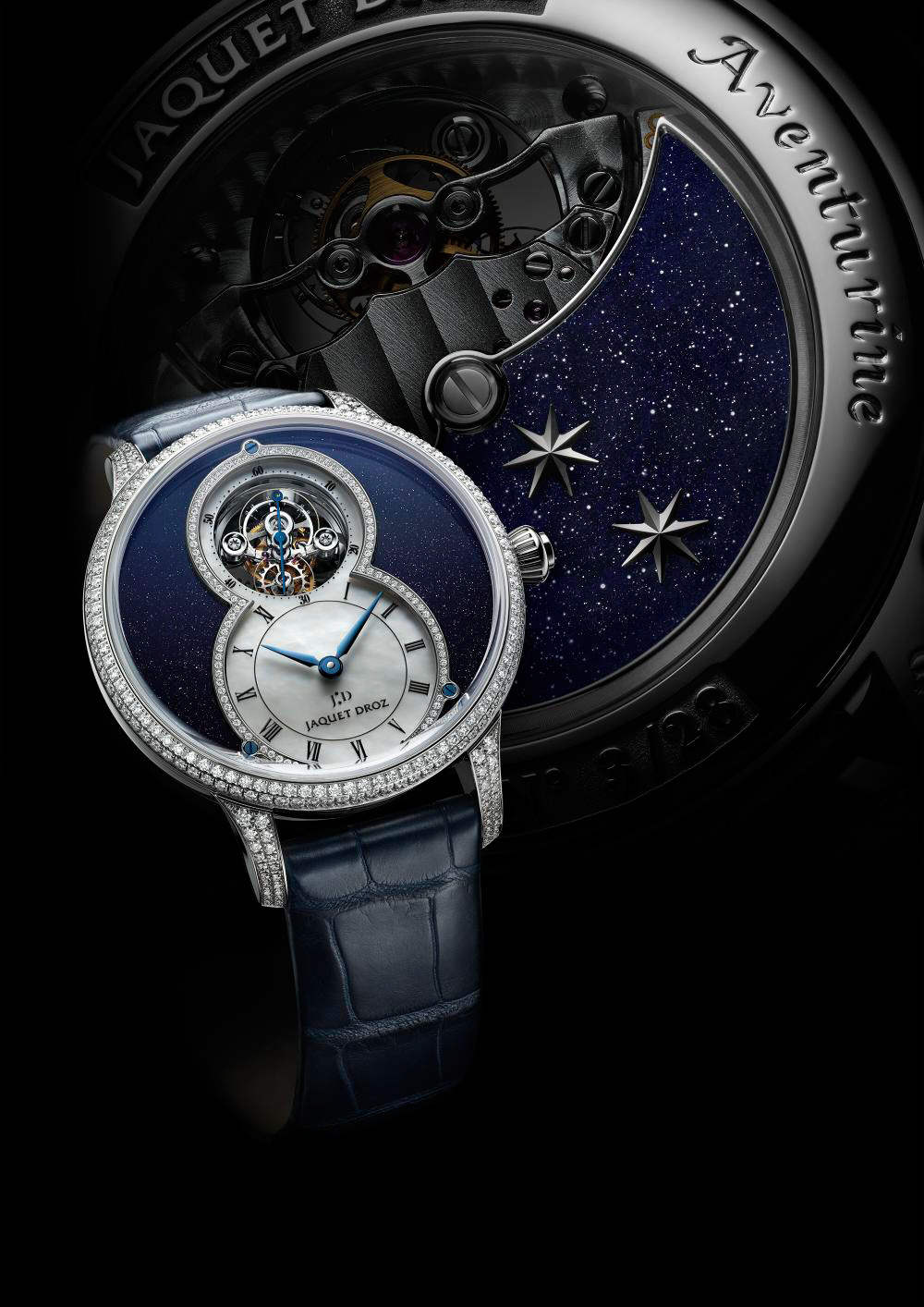 Сочетание ювелирного и часового искусств: Grande Seconde Tourbillon Aventurine от Jaquet Droz