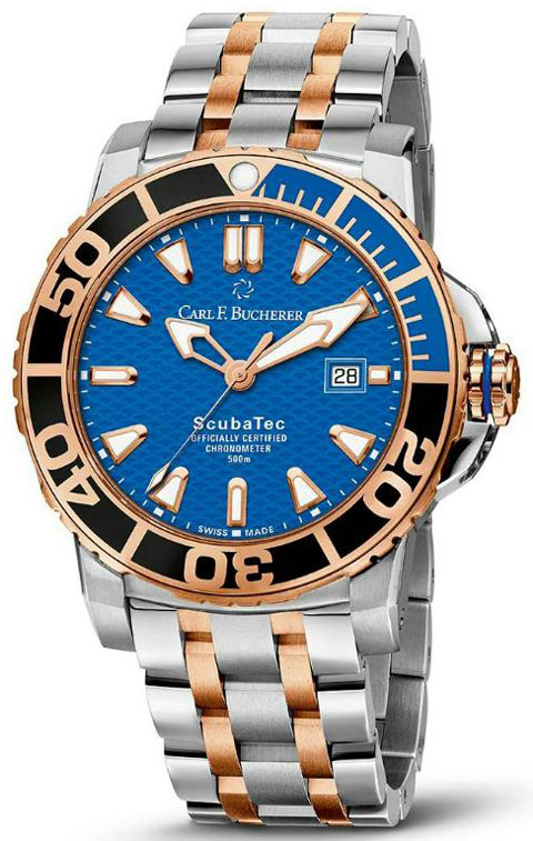 Часы Patravi ScubaTec Gold Chronometer от Carl. F. Bucherer