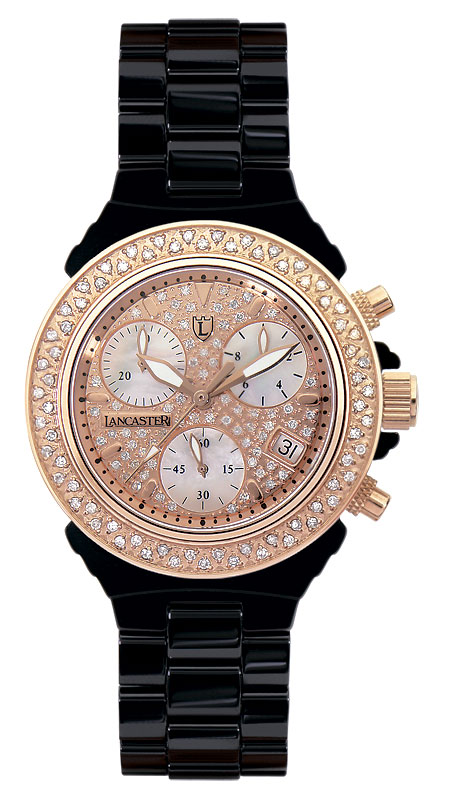 Ceramik Chrono Pave Rose Gold