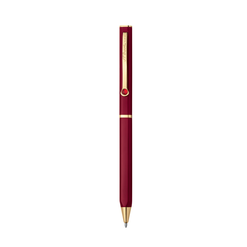 Шариковая ручка Mon Dupont, красный лак Lotus и золото