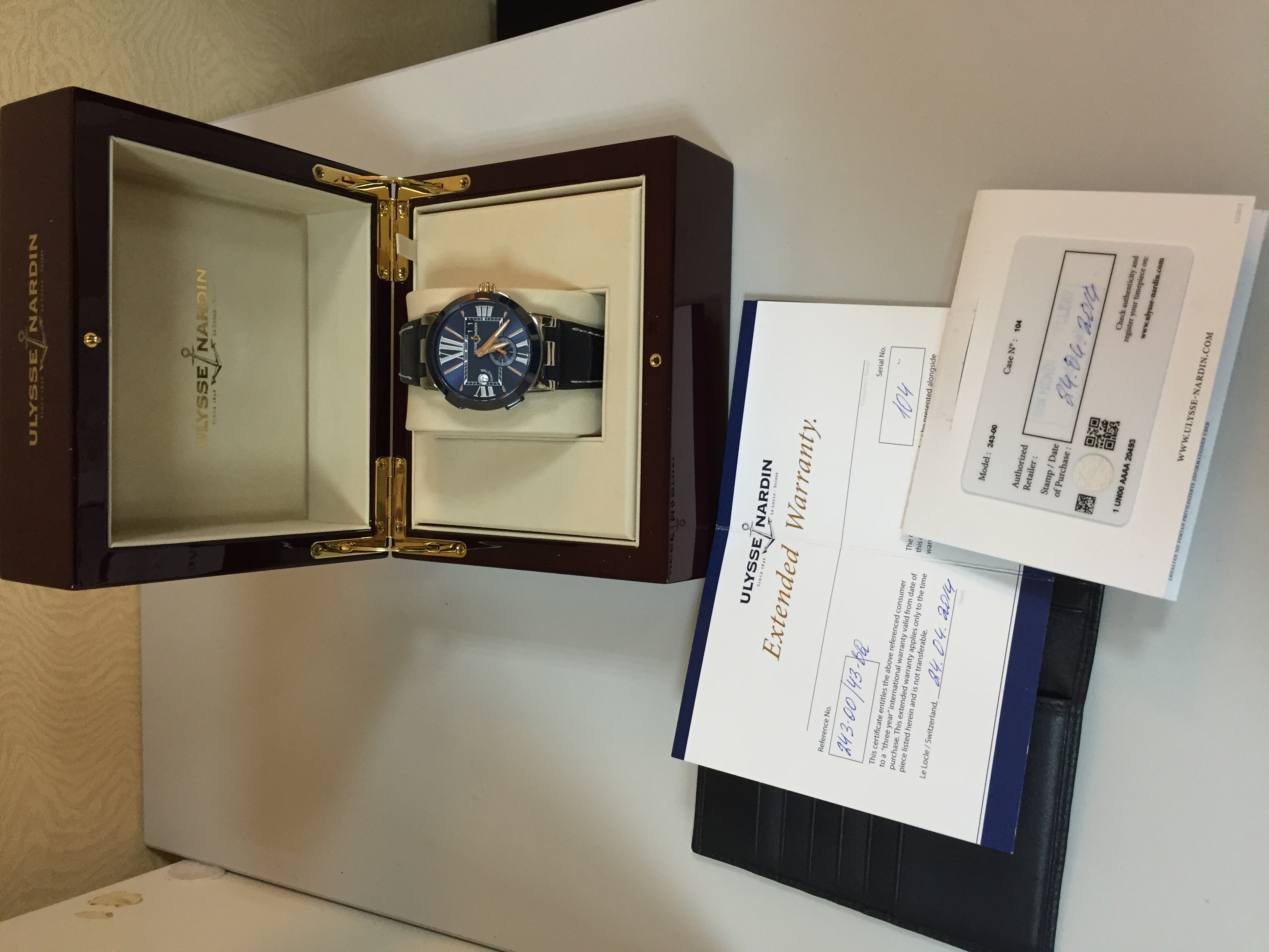  Ulysse Nardin Executive Dual Time Boutique Exclusive