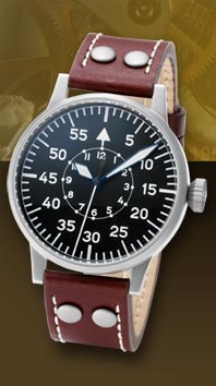 часы Laco Pilot 42 Type B hand winding