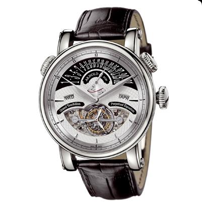  Arnold & Son White gold silver dial