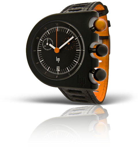 часы Lip Black orange Aluminium