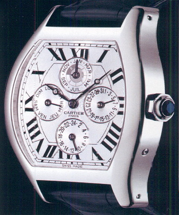 часы Cartier Tortue Perpetual Calendar Dual Time Collection Privee