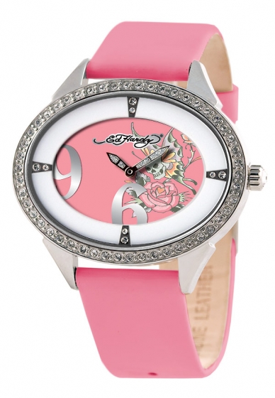 часы Ed Hardy Skull Butterfly And Rose Showgirl