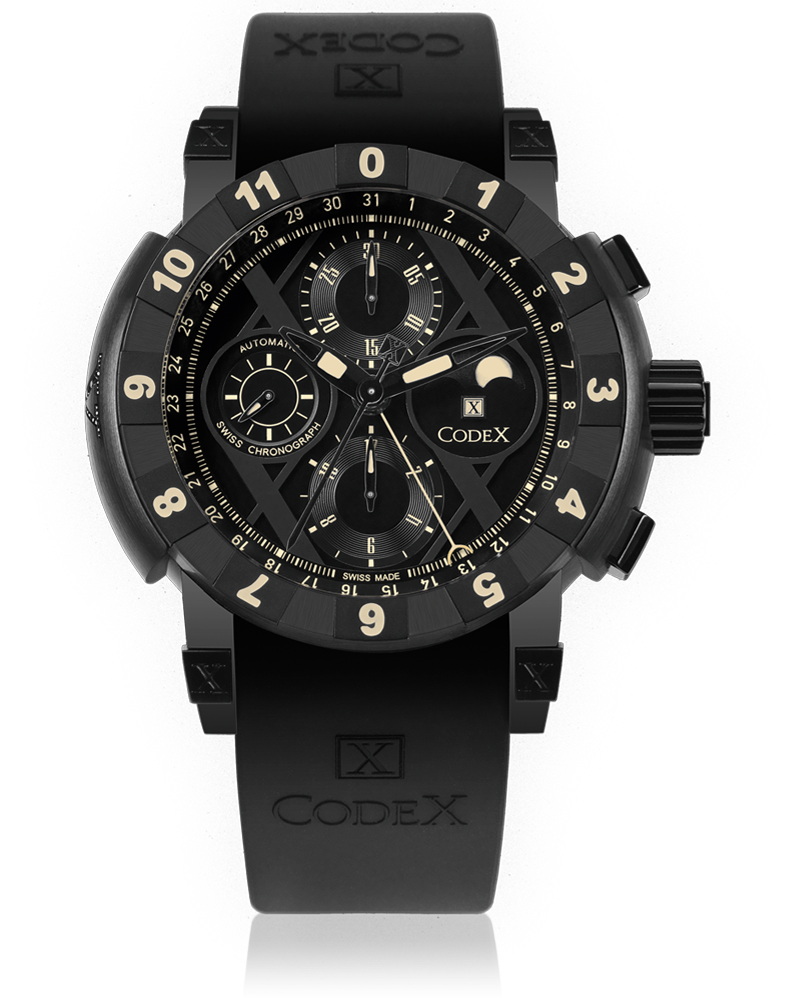 часы CodeX CHRONO Black diamond