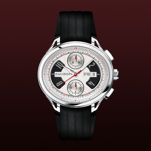  Davidoff Chronograph bicolour silvered dial