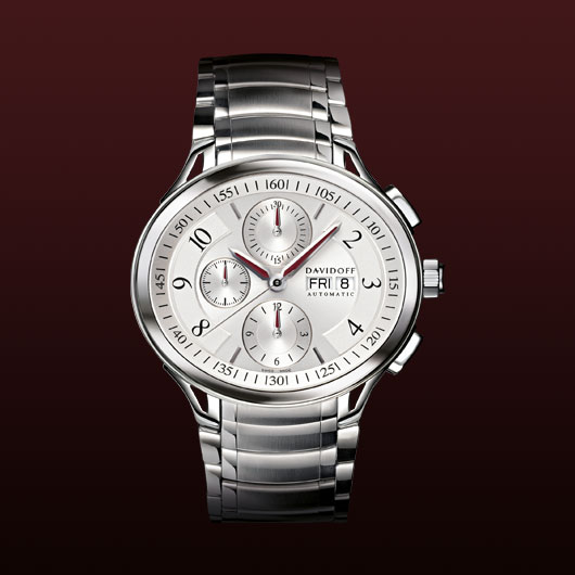  Davidoff Chronograph silvered dial