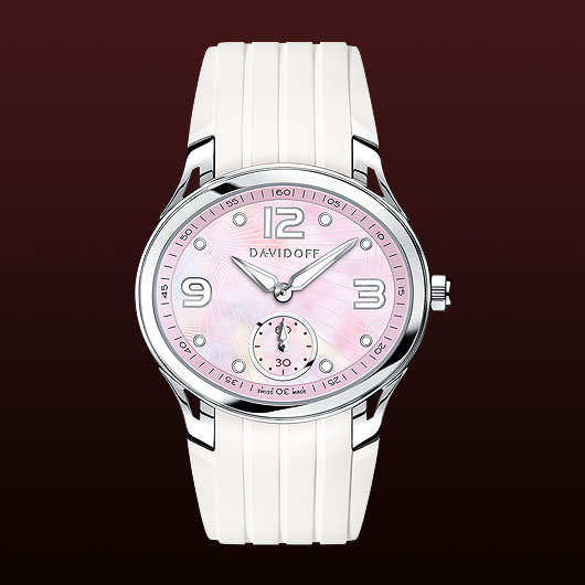  Davidoff Lady quartz pink mother of pearl dial