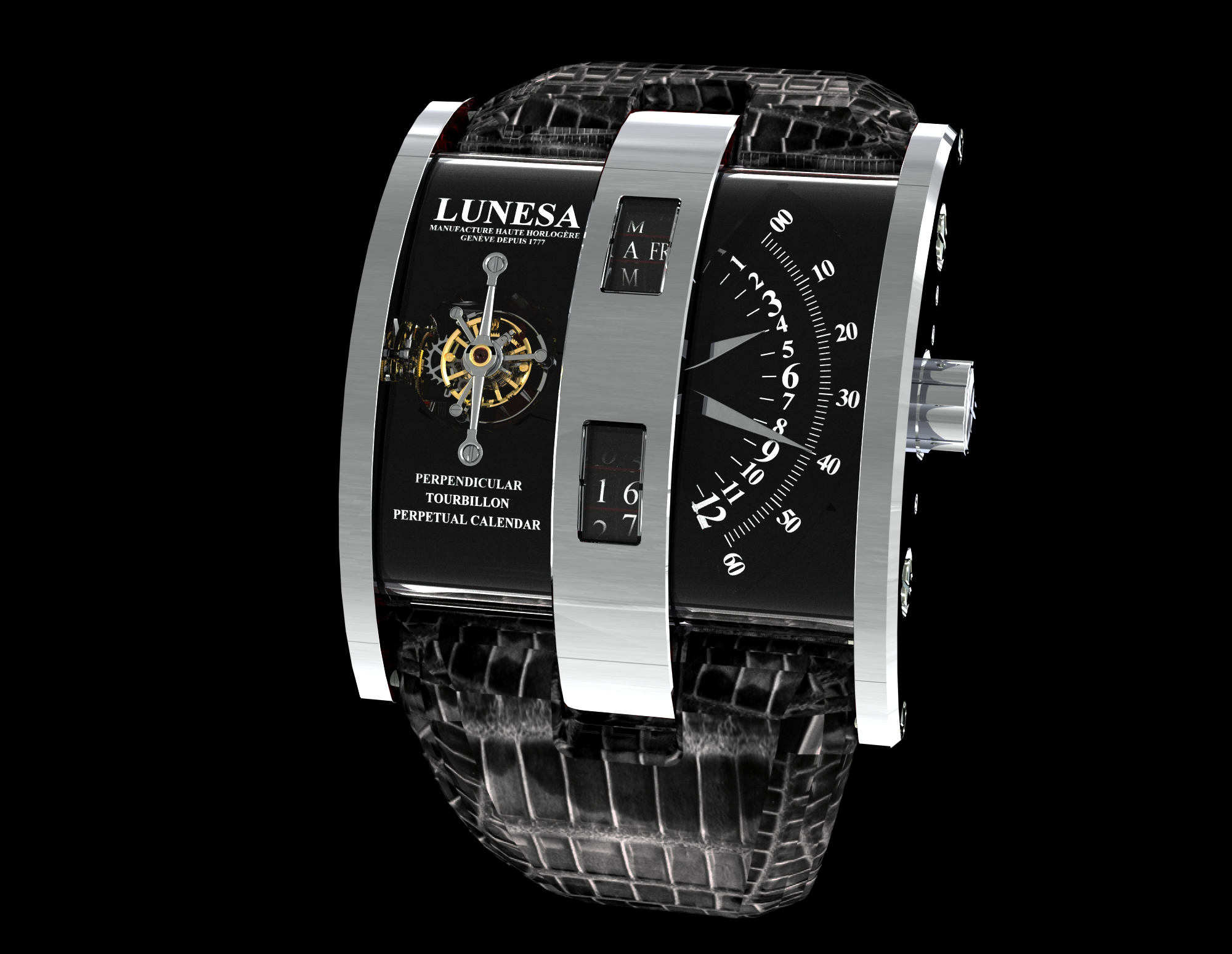 часы Lunesa  PERPENDICULAR TOURBILLON  PERPETUAL CALENDAR