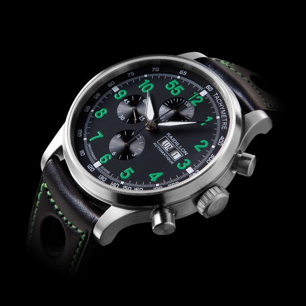 часы Raidillon 48mm Automatic Chronograph Black Green