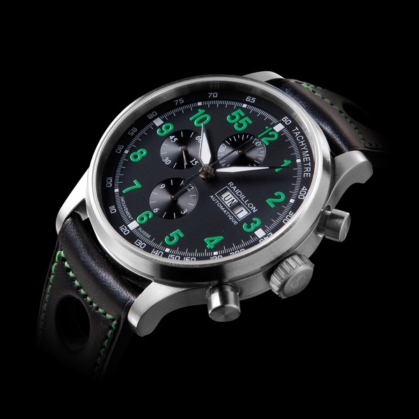  Raidillon 48mm Automatic Chronograph Black Green