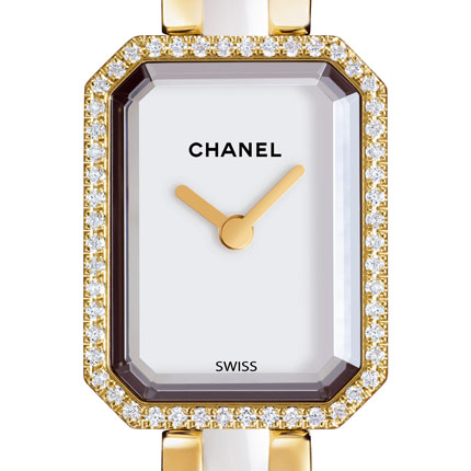 часы Chanel Or jaune, cadran blanc laqué