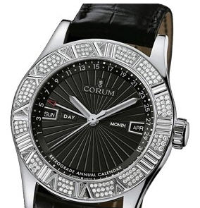 часы Corum Romvlvs Retrograde Annual Calendar WG Diamonds