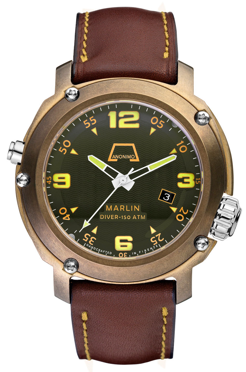 часы Anonimo Marlin Bronzo Green Dial