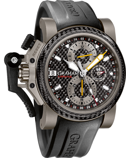  Graham CHRONOFIGHTER OVERSIZE TITANIUM AIRWING BLACK CARBON