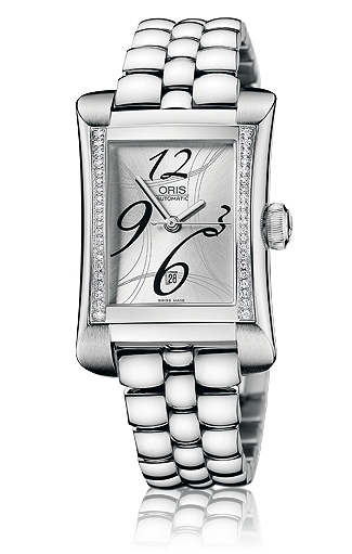  Oris Oris Rectangular Date Diamonds