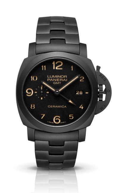  Panerai TUTTONERO LUMINOR  1950 3 DAYS GMT  AUTOMATIC CERAMICA