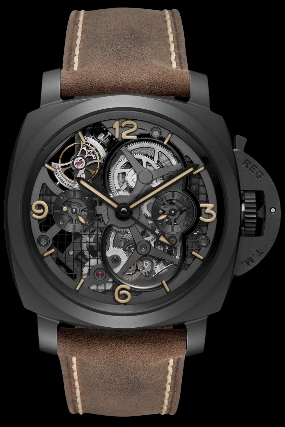  Panerai Lo Scienziato Luminor 1950 Tourbillon GMT Ceramica