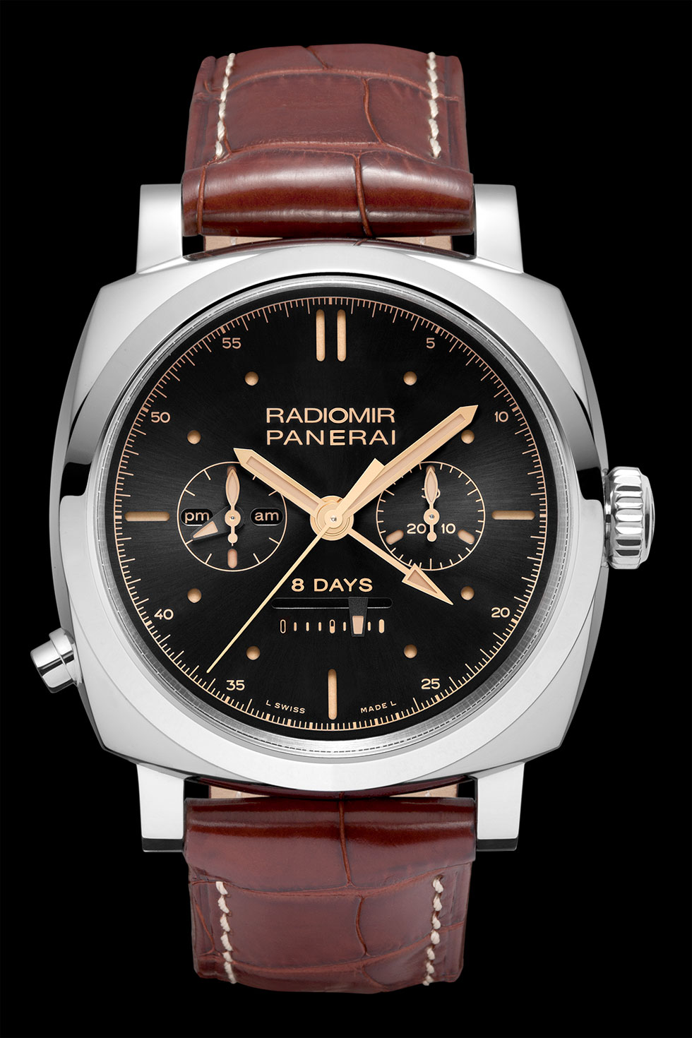  Panerai Radiomir 1940 Chrono Monopulsante 8 Days GMT Oro Bianco