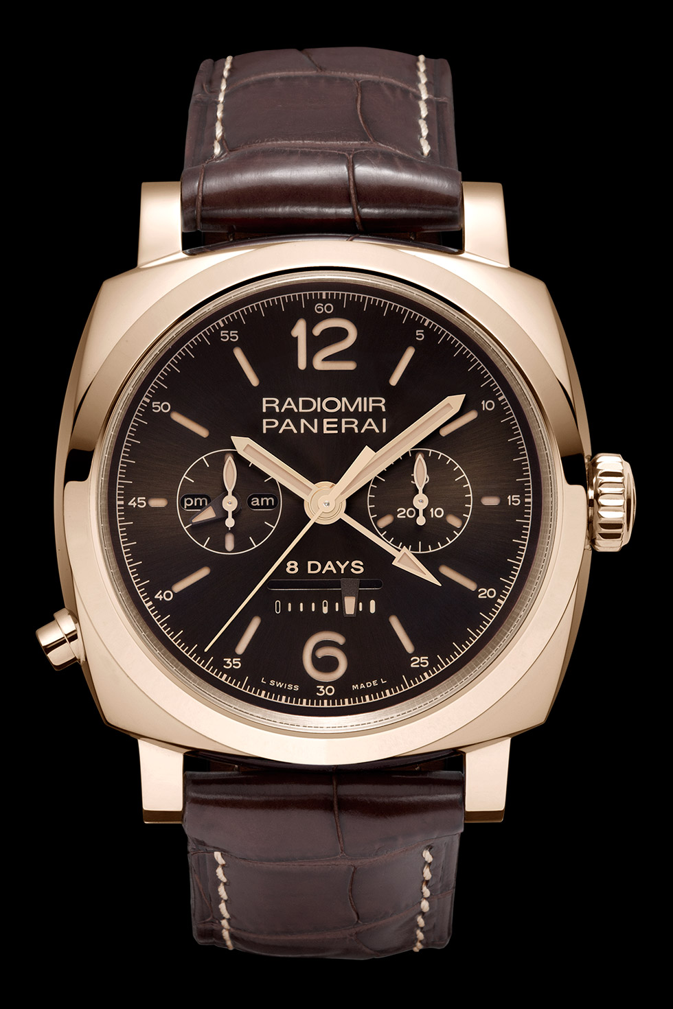  Panerai Panerai Radiomir 1940 Chrono Monopulsante 8 Days GMT Oro Rosso