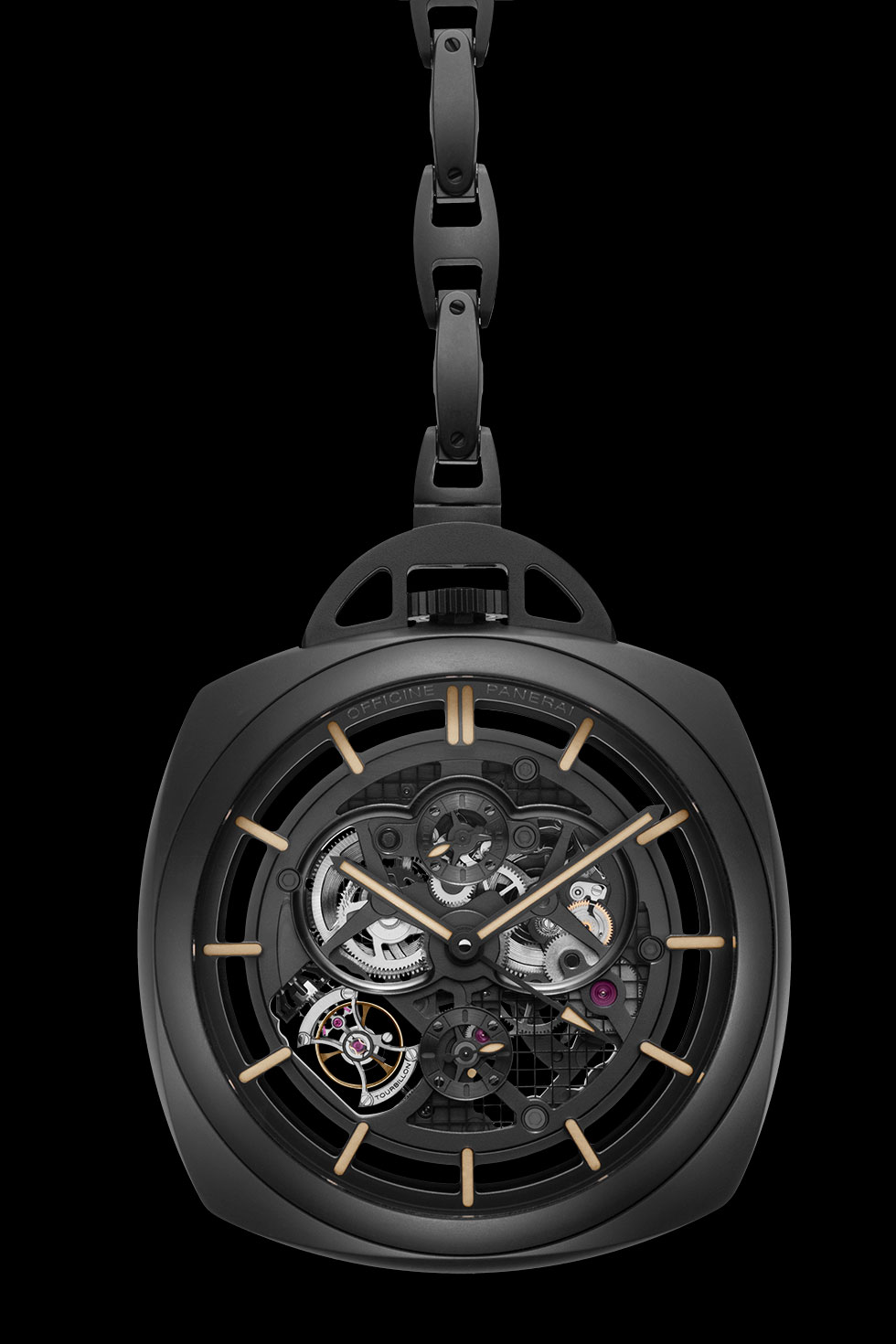  Panerai Pocket Watch Tourbillon GMT Ceramica