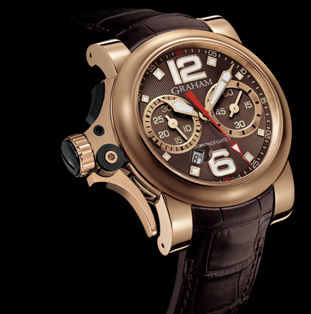 часы Graham Chronofighter R.A.C Trigger Gold Havana Rush