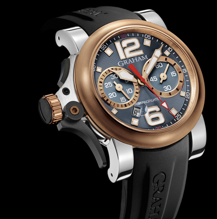 часы Graham Chronofighter R.A.C Trigger Steel & Gold Ice Rush