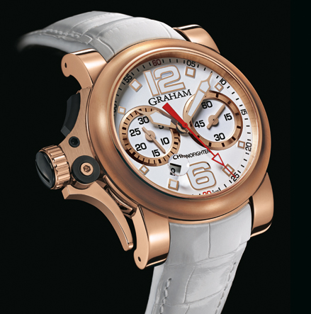 часы Graham Chronofighter R.A.C Trigger Gold White Rush