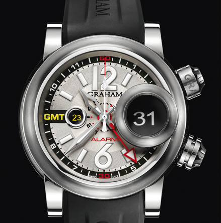 часы Graham Swordfish Grillo Alarm GMT Silver Eye