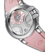 часы Harry Winston Ocean Biretro (WG / Pink Rubber)