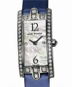 часы Harry Winston Avenue C Mini (WG / Small Numerals / Blue Strap)
