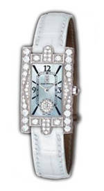 часы Harry Winston Avenue Lady (WG_Diamonds / MOP / White Strap)