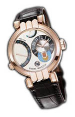 часы Harry Winston Excenter Timezone (RG / White / Leather)