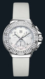 часы TAG Heuer Formula 1 Diamond Chronograph (SS-Diamonds / MOP / Strap)