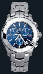часы TAG Heuer Link Quartz Chronograph (SS / Blue / SS)