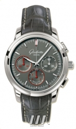  Glashutte Original Glashutte Original Senator Chronograph (SS / Grey / Leather)