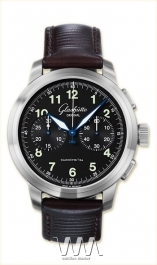  Glashutte Original Glashutte Original Senator Navigator Chronograph (SS / Black / Leather)