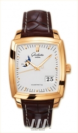часы Glashutte Original Glashutte Original Senator Karree Panorama Date with Moon Phase (RG / Silver / Leather)