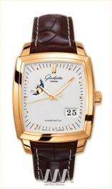  Glashutte Original Glashutte Original Senator Karree Panorama Date with Moon Phase (RG / Silver / Leather)