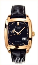часы Glashutte Original Glashutte Original Senator Karree Panorama Date with Moon Phase (RG / Black / Leather)