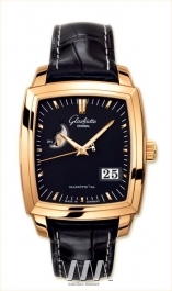  Glashutte Original Glashutte Original Senator Karree Panorama Date with Moon Phase (RG / Black / Leather)