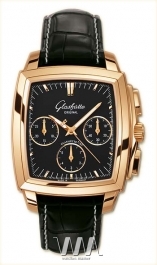  Glashutte Original Glashutte Original Senator Karree Chronograph (RG / Black / Leather)