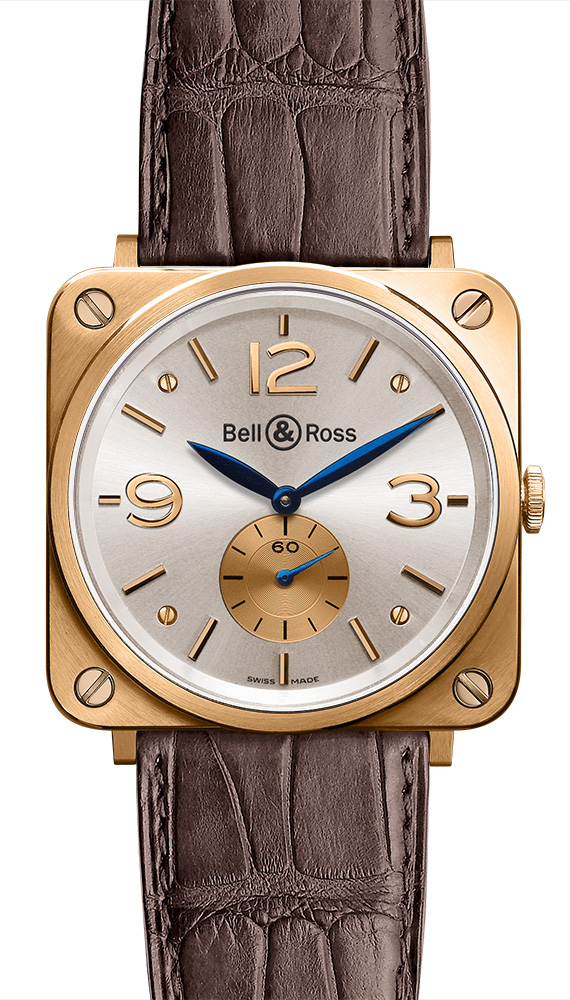  Bell & Ross Gold Silver Dial