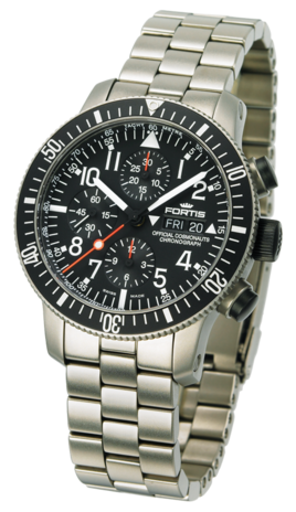  Fortis B-42 OFFICIAL COSMONAUTS DAY/DATE TITANIUM