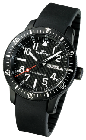  Fortis B-42 BLACK AUTOMATIC DAY/DATE