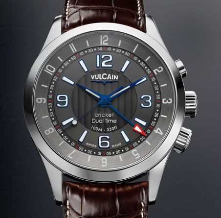 часы Vulcain Aviator Dual Time - Steel